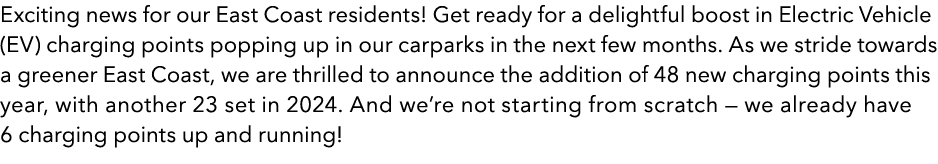 Exciting news for our East Coast residents! Get ready for a delightful boost in Electric Vehicle (EV) charging points...