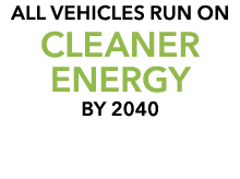 All vehicles RUN ON cleaner energy by 2040