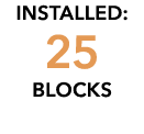 installed: 25 blocks