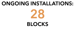 ONGOING INSTALLATIONS: 28 BLOCKS