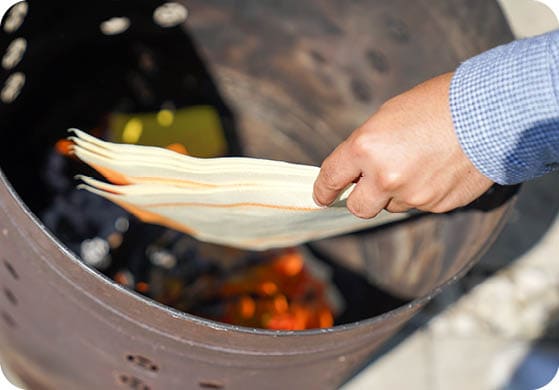 Chinese tradition, paper burn.